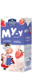 FoodMaster Молочный коктейль Му-у со вкусом Клубники 2,0% - компания FoodMaster