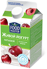 FoodMaster Живой Питьевой йогурт со вкусом вишни 2% - компания FoodMaster
