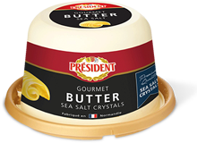Масло President «Изысканное», с кристаллами морской соли - компания FoodMaster