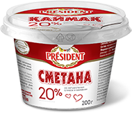 Сметана President 20% - компания FoodMaster