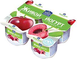 FoodMaster Живой Вязкий йогурт Вишня 1,5% - компания FoodMaster