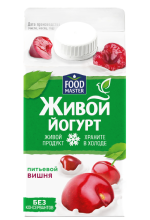 FoodMaster Живой Питьевой йогурт со вкусом вишни 2% - компания FoodMaster