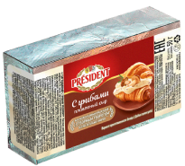 Сыр плавленый President С грибами 45% - компания FoodMaster