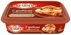 Сыр плавленый President с грибами 45% - компания FoodMaster