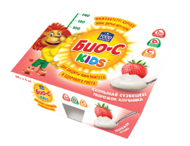 БИО-C KIDS творожок Клубника 4,0% - компания FoodMaster
