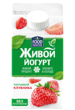 FoodMaster Живой Питьевой йогурт со вкусом клубники 2% - компания FoodMaster