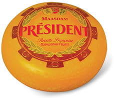 Сыр твердый President Мааздам 48% - компания FoodMaster