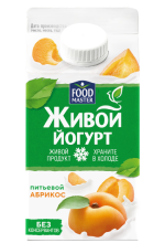 FoodMaster Живой Питьевой йогурт со вкусом абрикоса 2% - компания FoodMaster