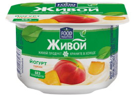 FoodMaster Живой Вязкий йогурт Персик 1,5% - компания FoodMaster
