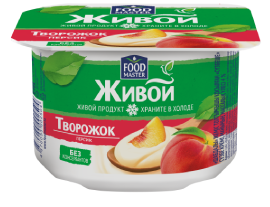 FoodMaster Живой Творожок Сузбеше Персик 4% - компания FoodMaster