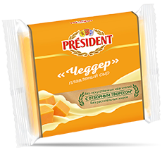 Сыр плавленый President "Чеддер" ломтевой 40% - компания FoodMaster