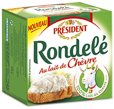 Сыр творожный President Ронделе из козьего молока 70% - компания FoodMaster