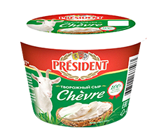Сыр творожный President Chevre из козьего молока 65% - компания FoodMaster