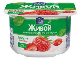 FoodMaster Живой Вязкий йогурт Клубника 1,5% - компания FoodMaster