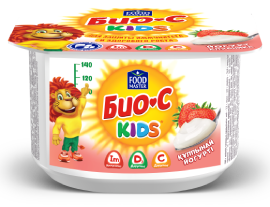 БИО-C KIDS ложковой йогурт Клубника 2,5% - компания FoodMaster