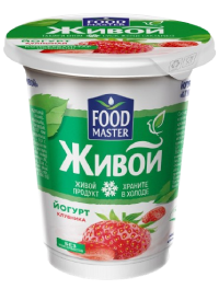 FoodMaster Живой вязкий йогурт со вкусом клубники 1,5% - компания FoodMaster