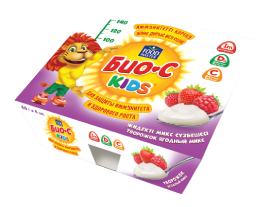 БИО-C KIDS творожок Ягодный микс 4,0% - компания FoodMaster