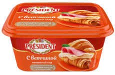 Сыр плавленый President с ветчиной 45% - компания FoodMaster