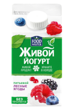 FoodMaster Живой Питьевой йогурт со вкусом лесных ягод 2% - компания FoodMaster
