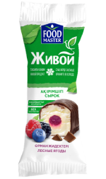 FoodMaster Живой глазированный сырок со вкусом лесных ягод 15% - компания FoodMaster