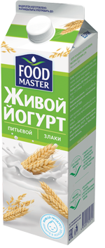 FoodMaster Живой Питьевой йогурт со вкусом злаков 2% - 0.9 - компания FoodMaster