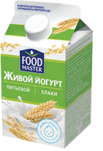 FoodMaster Живой Питьевой йогурт со вкусом злаков 2% - 0.45 - компания FoodMaster