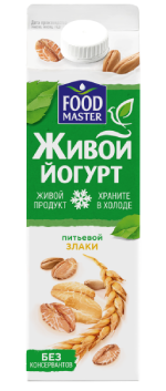FoodMaster Живой Питьевой йогурт со вкусом злаков 2% - компания FoodMaster